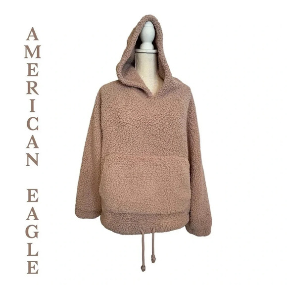 American Eagle Sherpa Cinched Hoodie size M - Picture 1 of 7
